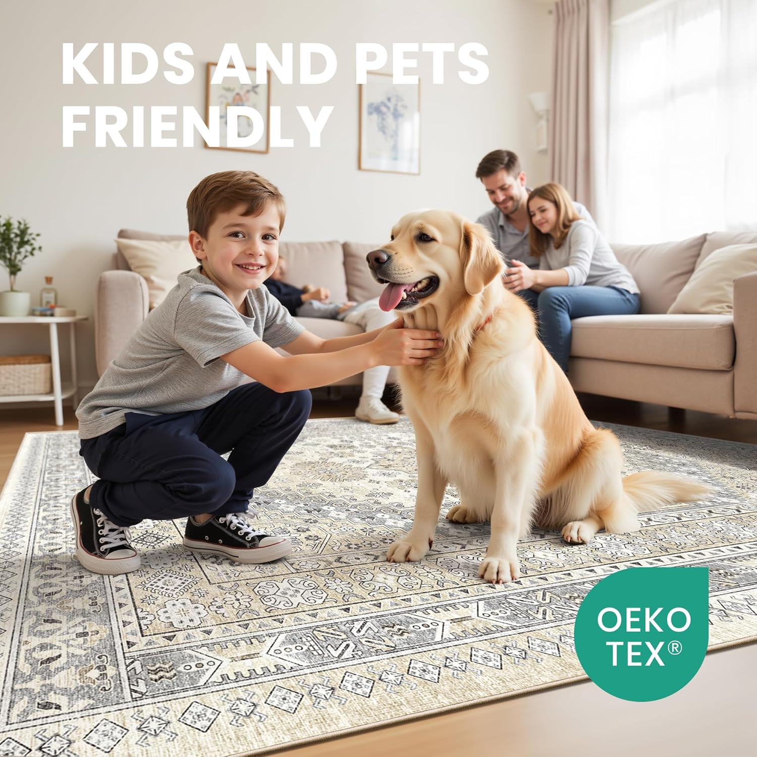 Thumbnail 6 de zesthome 10x14 Stain Resistant Area Rug