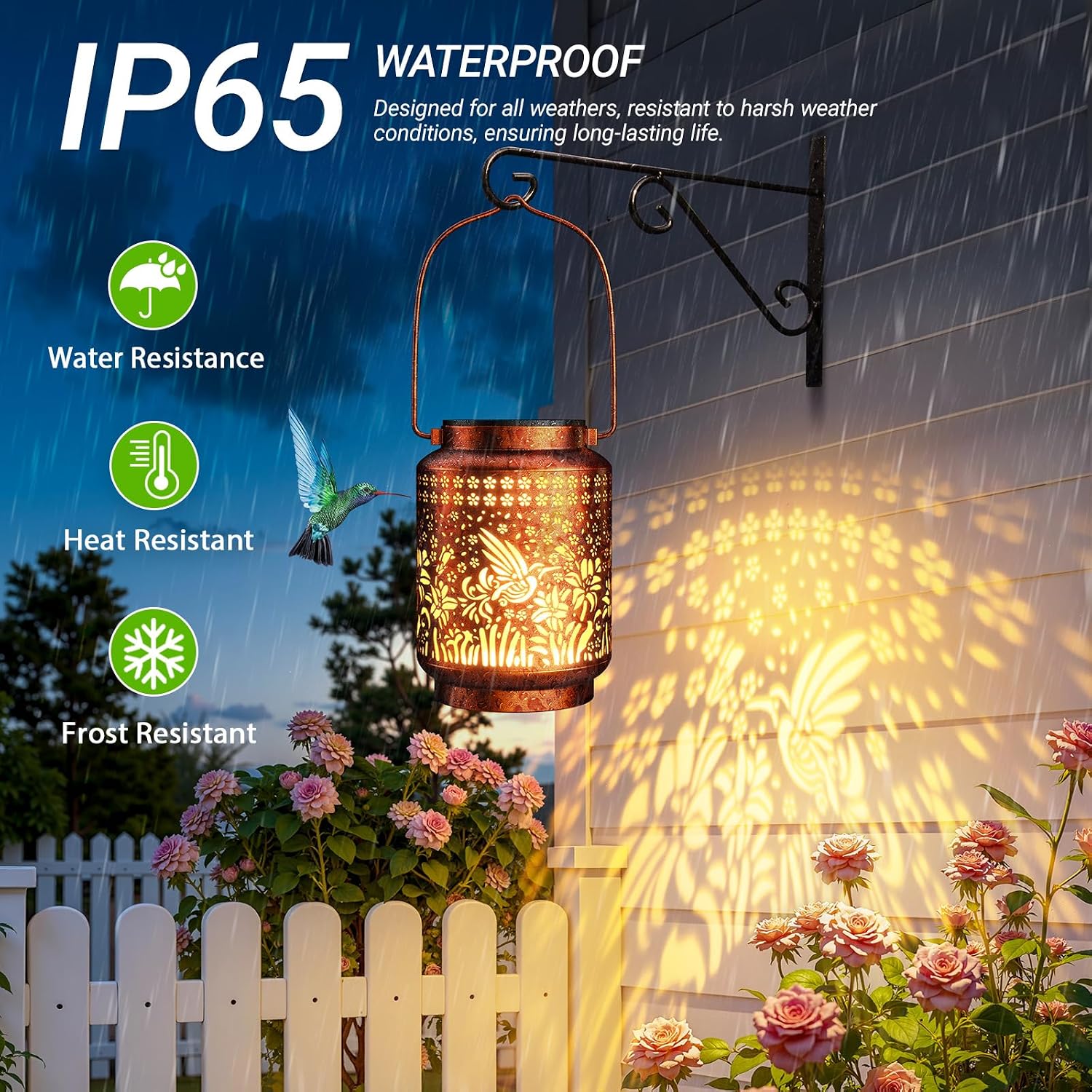 Thumbnail 6 de BUCASA 2 Pack Hummingbird Solar Lanterns