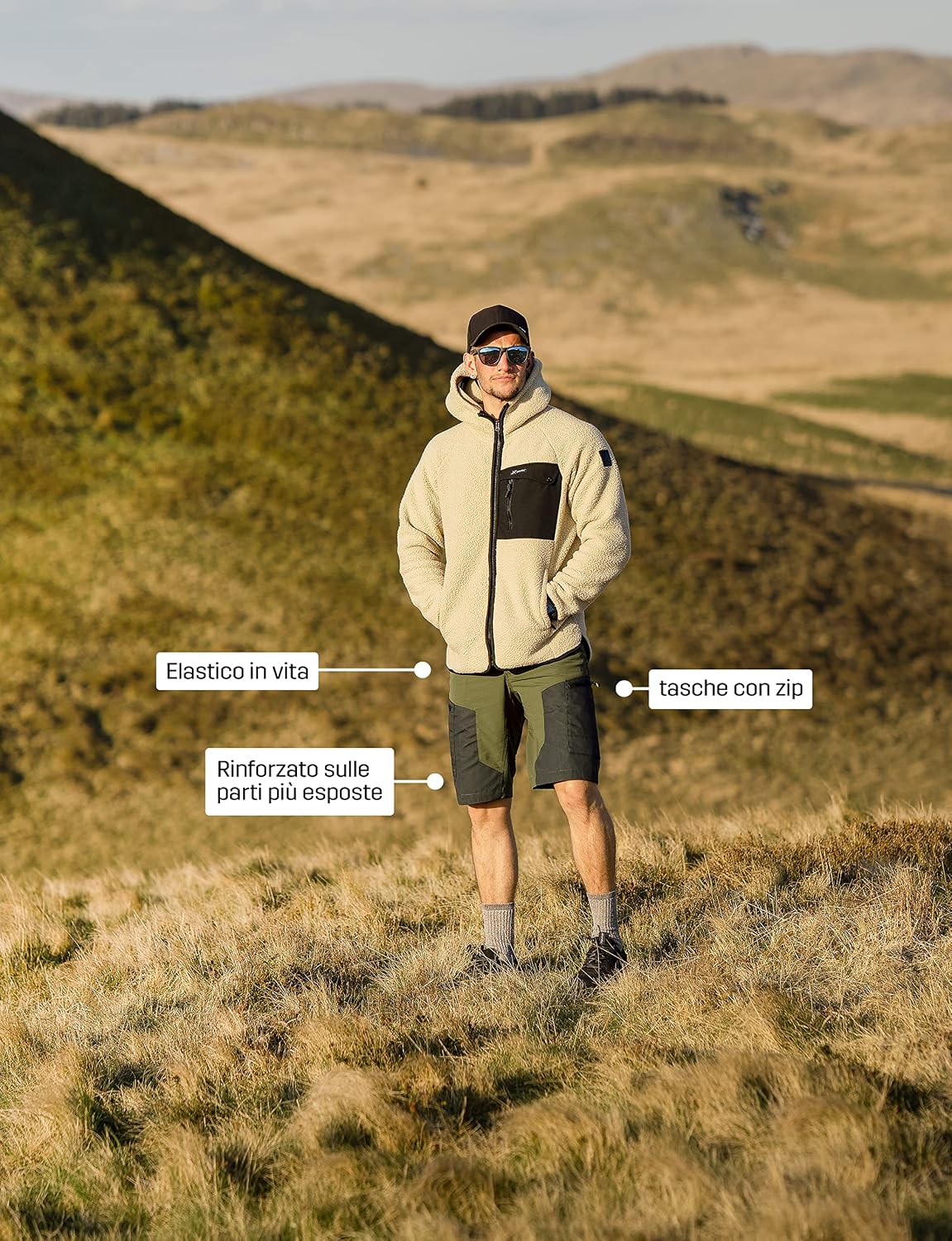 Thumbnail 5 de RevolutionRace RVRC GP Shorts da uomo: pantaloncini outdoor resistenti per escursioni e passeggiate