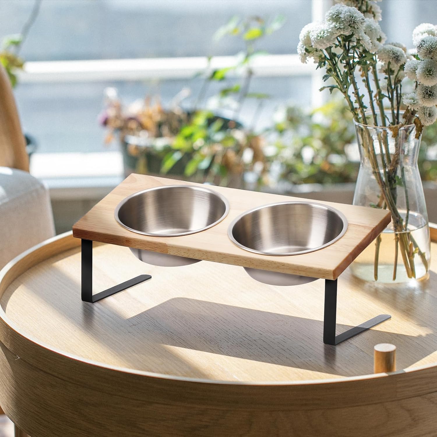 Thumbnail 6 de Elevated Cat Bowls 15° Tilted Raised Stainless Steel Bowl Stand Set for Small Dogs & Cats