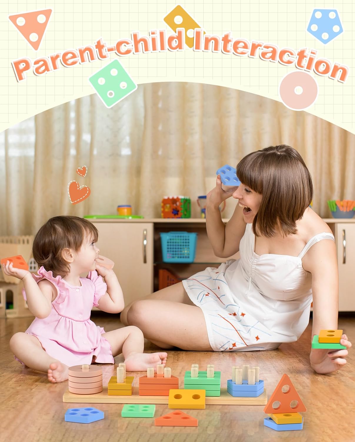 Thumbnail 5 de Uping Puzzle Holz ab 1 Jahr – Montessori Sortier- und Stapelspielzeug