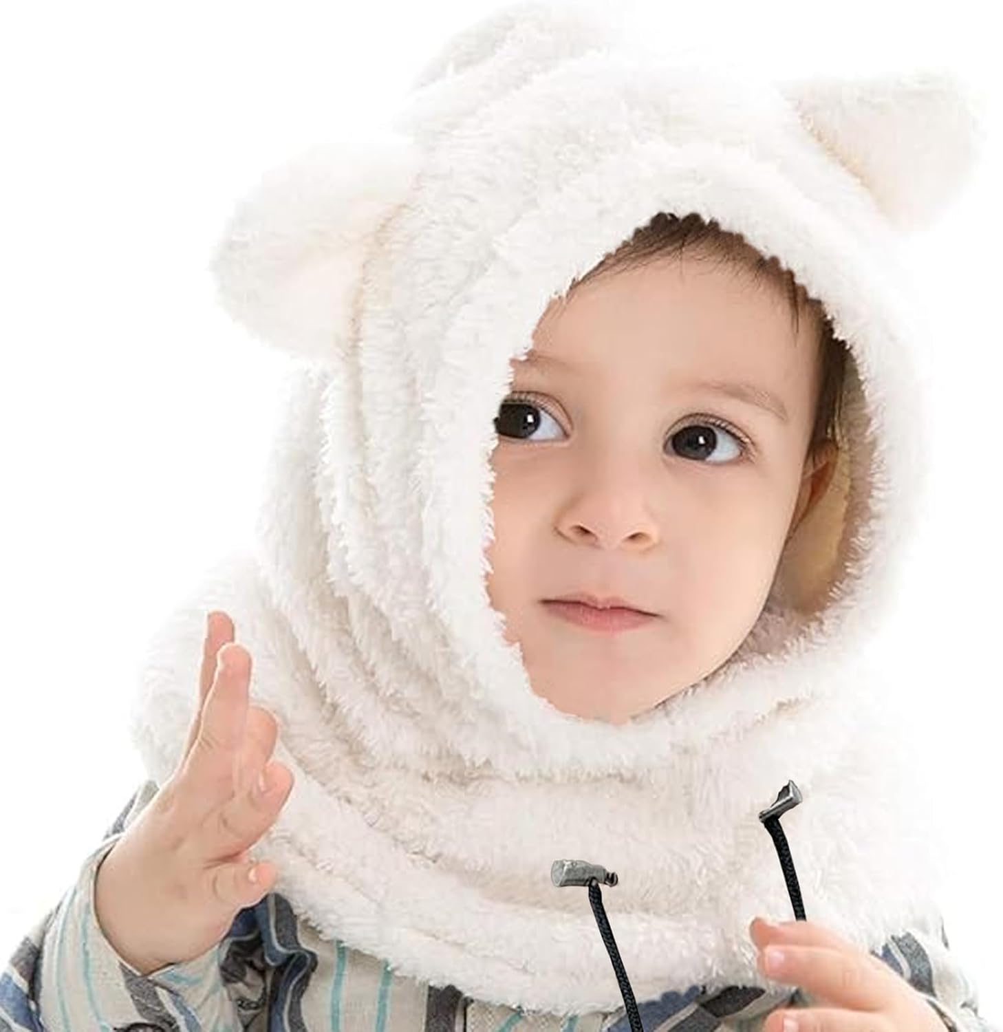 Thumbnail 1 de Crazy Bean Kids Winter Hat and Scarf 2 in 1 for Toddlers