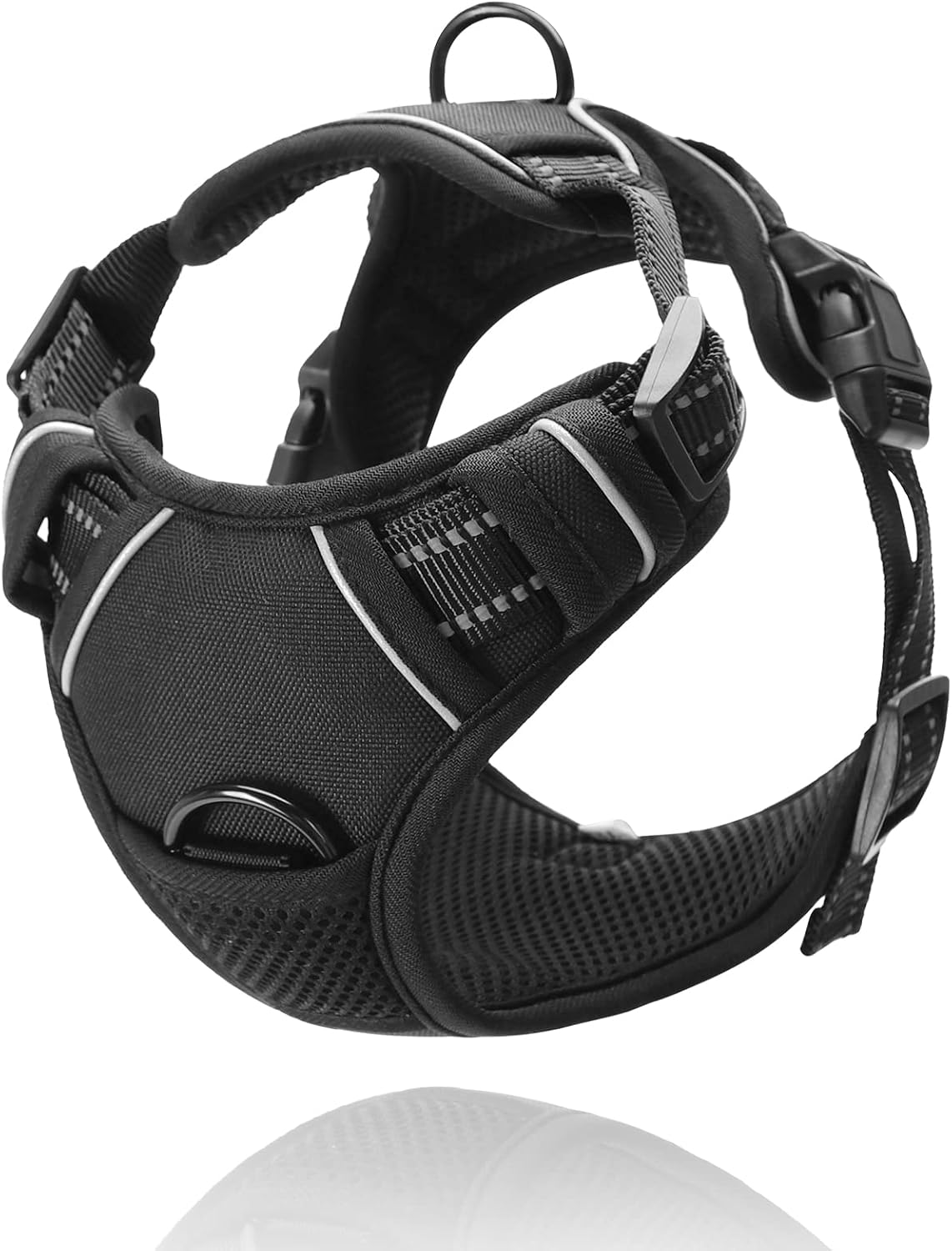Detalle de Nobleza Harnais Anti Traction pour Chien avec Poignée de Contrôle – Réfléchissant et Réglable, Noir (L)