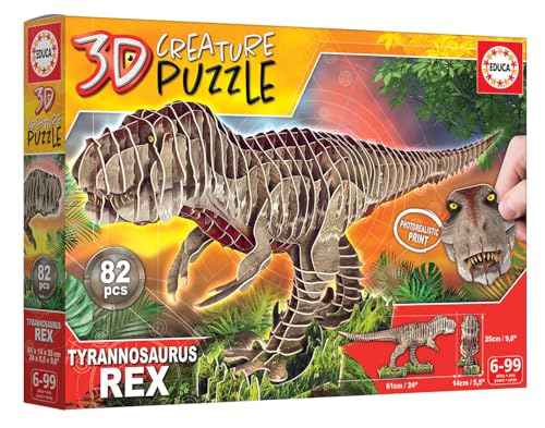 Thumbnail 4 de Educa Puzzle 3D T-Rex 🦖 Set de Construcción Dinosaurios