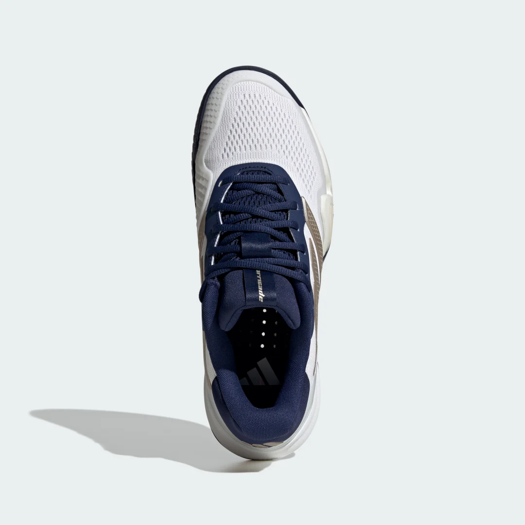 Detalle 2 de Adidas Barricade 14: zapatilla de tenis blanca para ritmo y precisión
