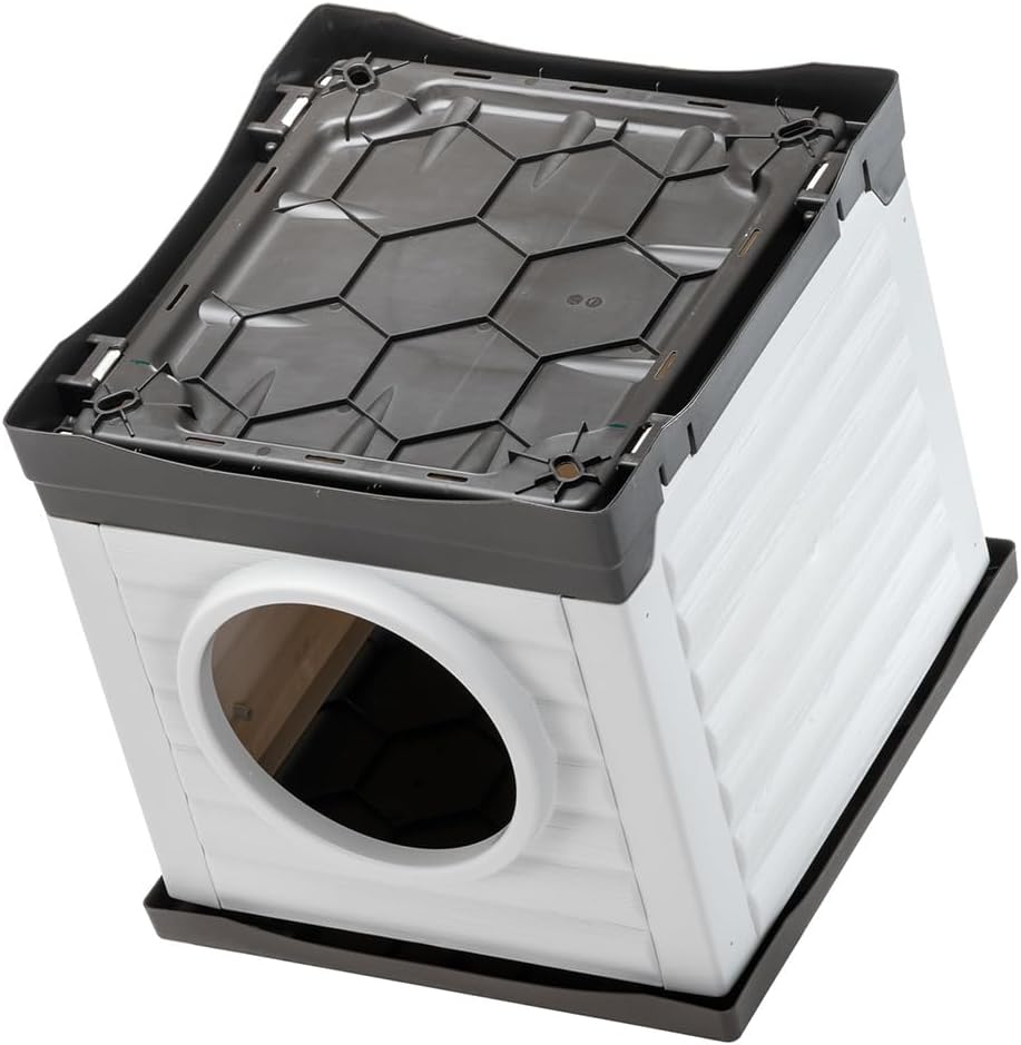 Thumbnail 3 de Ferplast PETVILLA 50 Outdoor-Hundehütte & Katzenzwinger-Außenzwinger: recycelter Kunststoff, 38,5 x 43 x h 38,5 cm