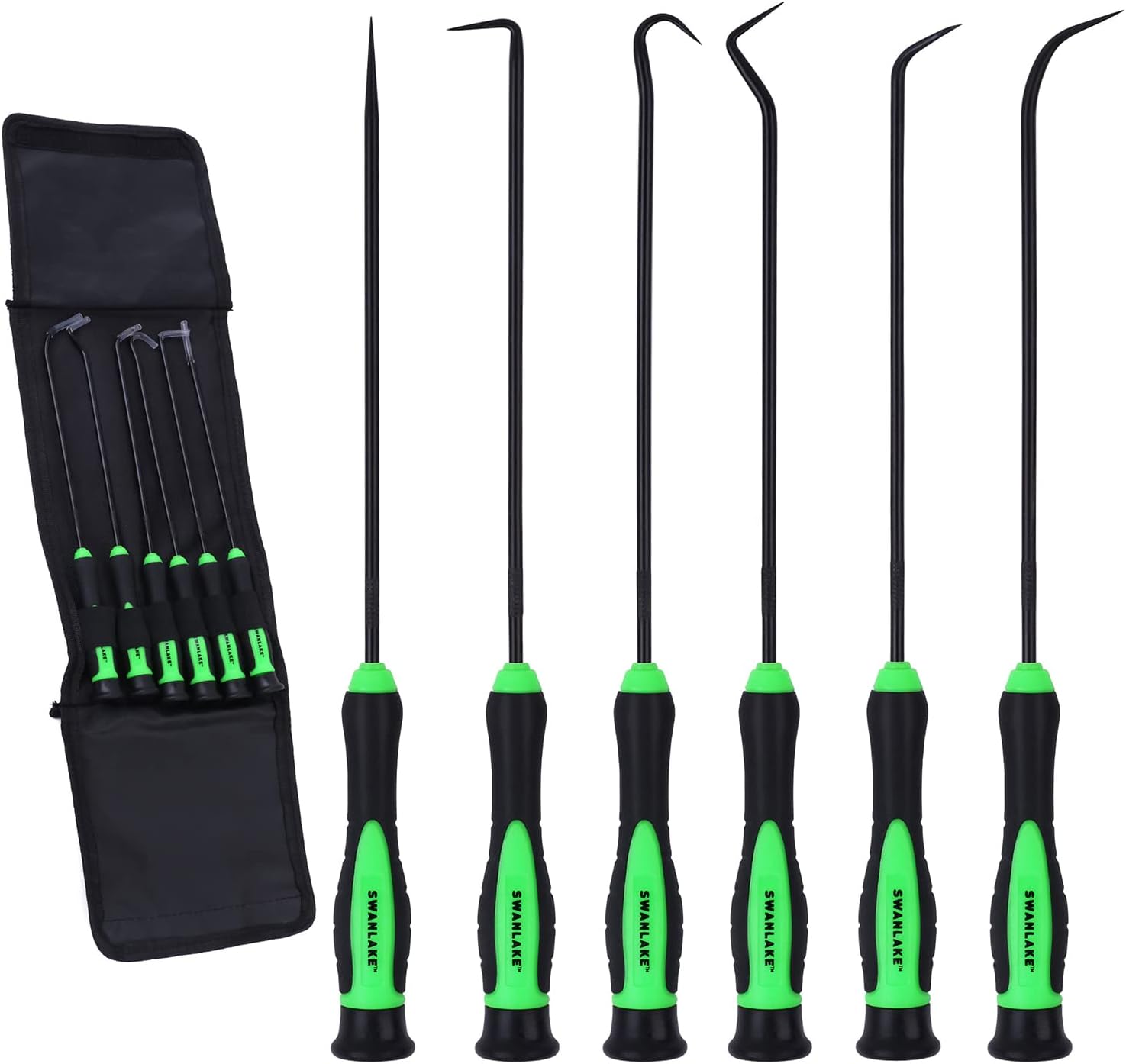 Thumbnail 2 de SWANLAKE 10-Piece Hook and Pick Set (CR-V steel, with storage pouch)