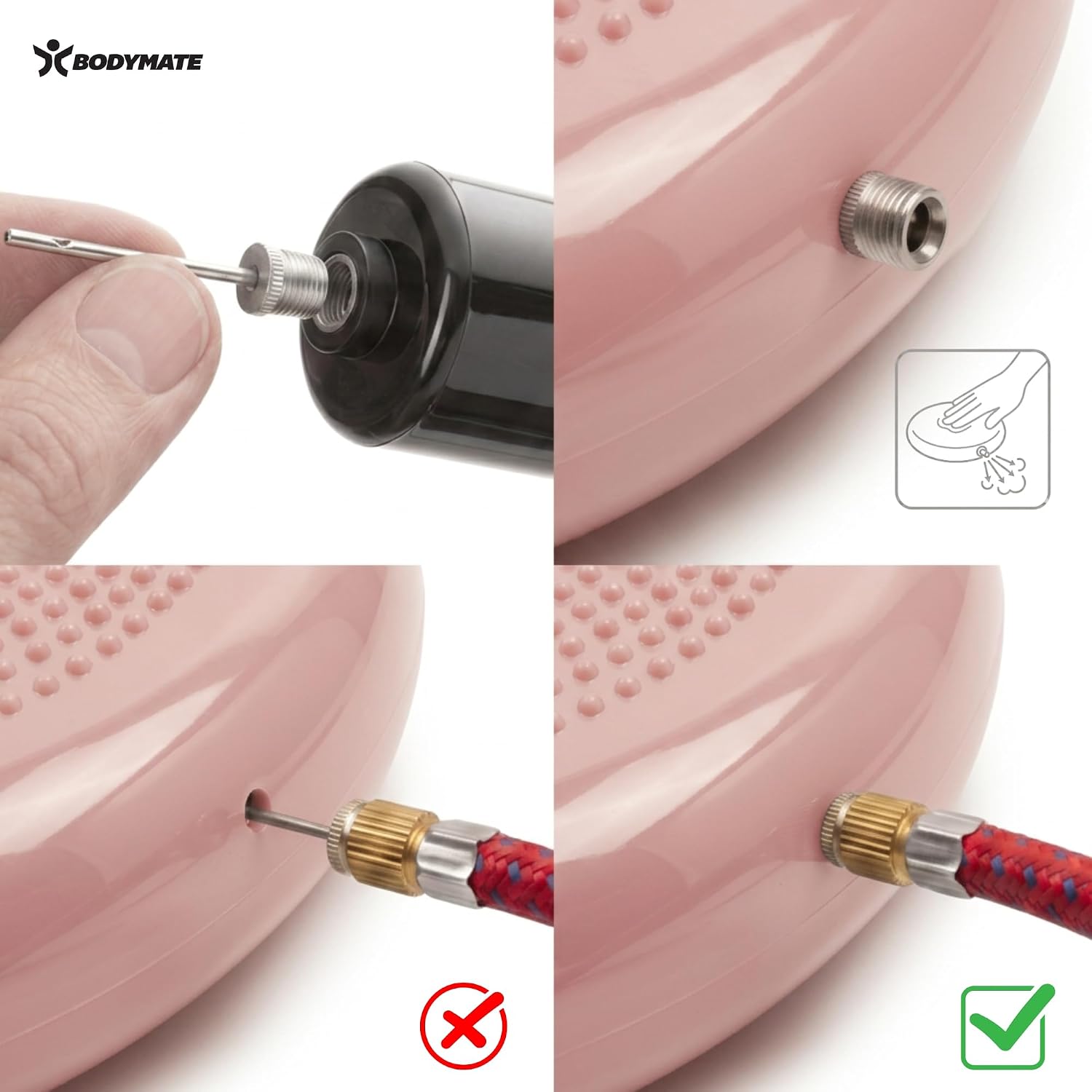 Detalle 1 de BODYMATE Balance Cushion, 34 cm inflatable PVC balance disc with hand pump