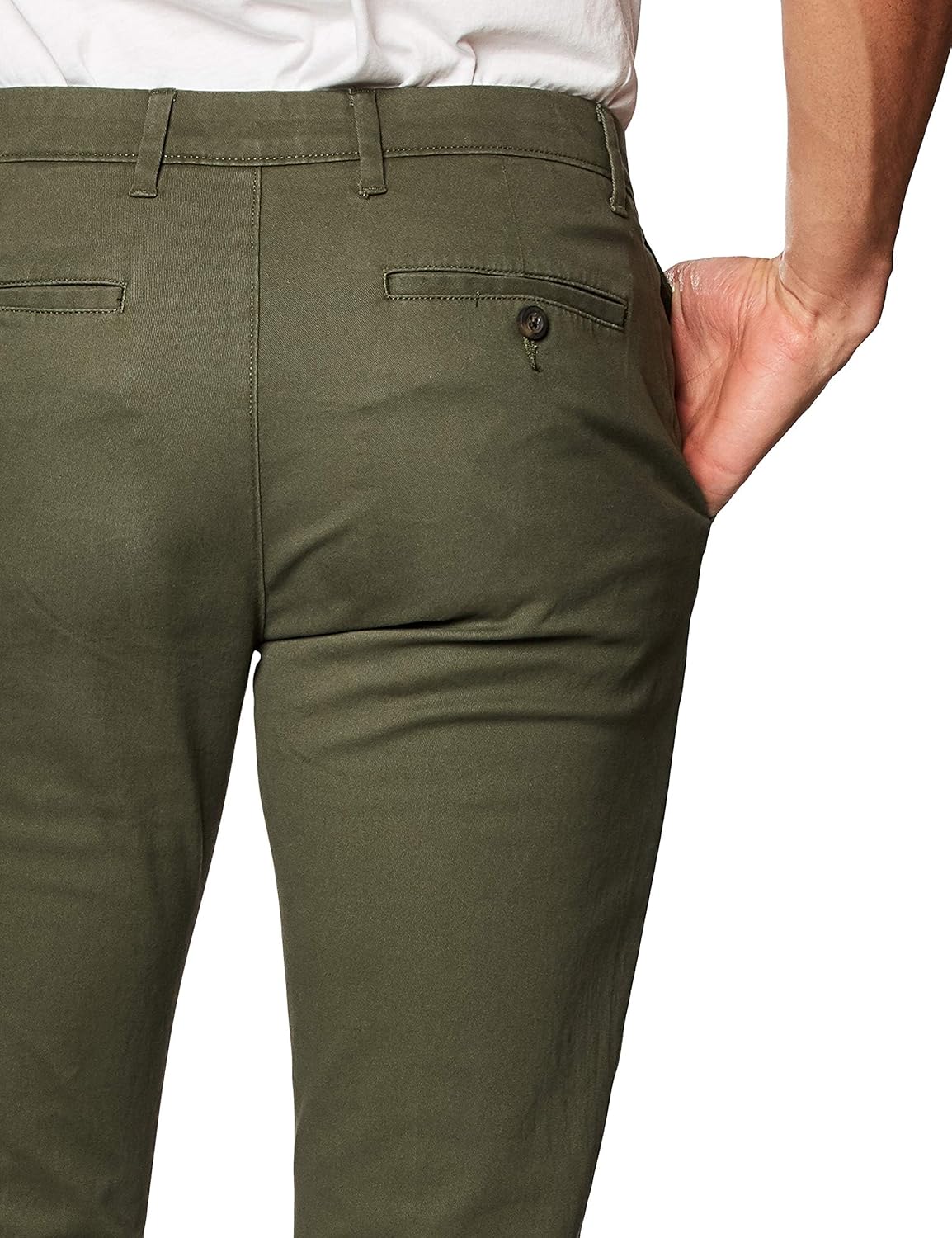 Thumbnail 1 de Amazon Essentials Men’s Classic-Fit Casual Stretch Chino Trousers (Cotton Twill in Stone/Caque)