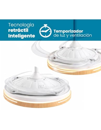 Thumbnail 6 de Jardin202 Ventilador de Techo con aspas retráctiles y Luz LED regulable — 50 cm