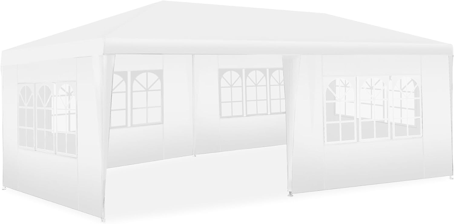 Detalle de tectake Novara 405967-3 paviljong 6 x 3 m med 5 sidoväggar och UV-skydd 30+