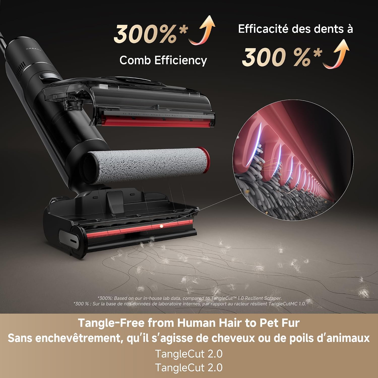 Detalle de DREAME H15 Pro CarpetFlex Cordless Vacuum Mop with Dual Brushes
