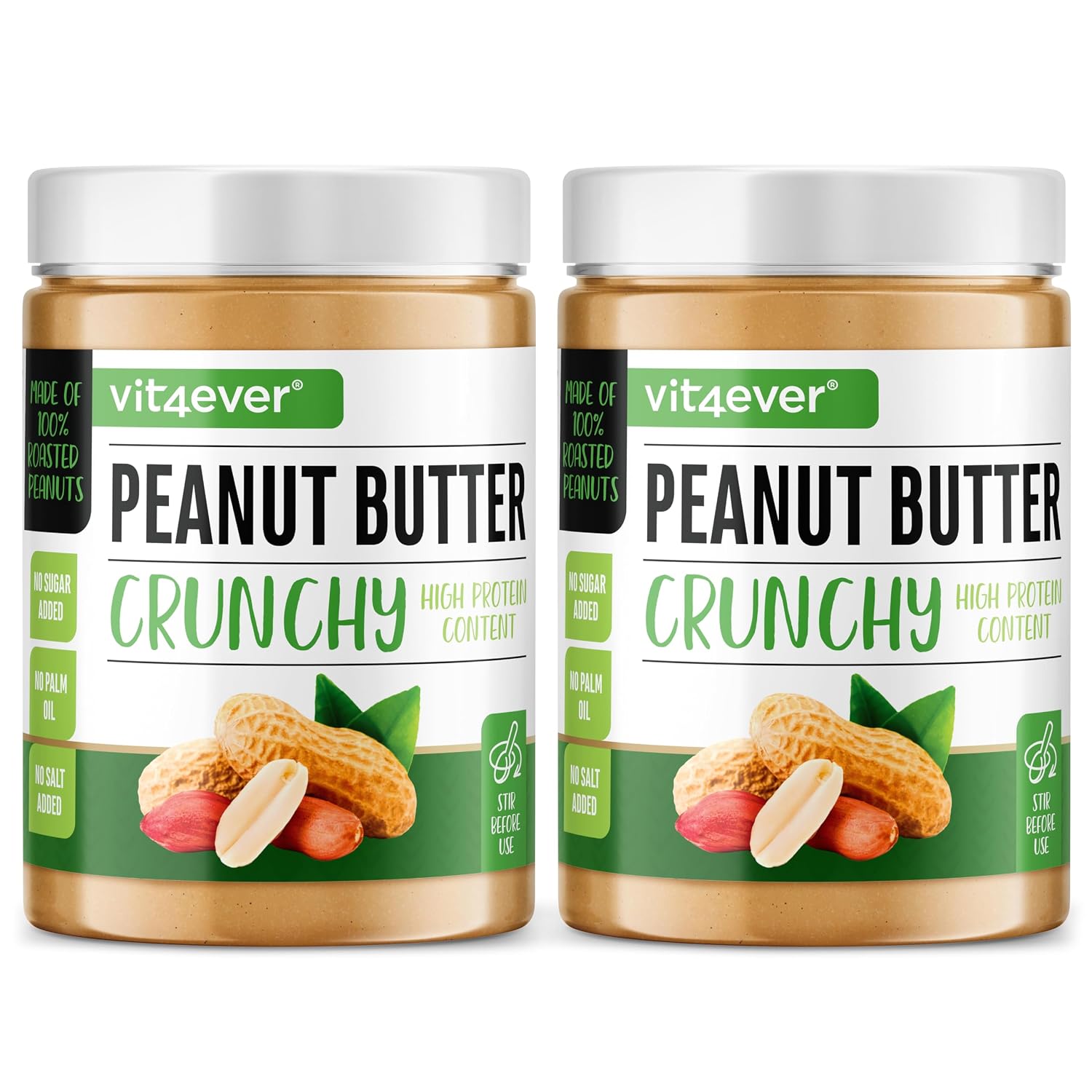 Thumbnail 6 de Vit4ever Erdnussbutter Smooth – 1 kg natürliche Peanut Butter ohne Zusätze, High Protein, vegan