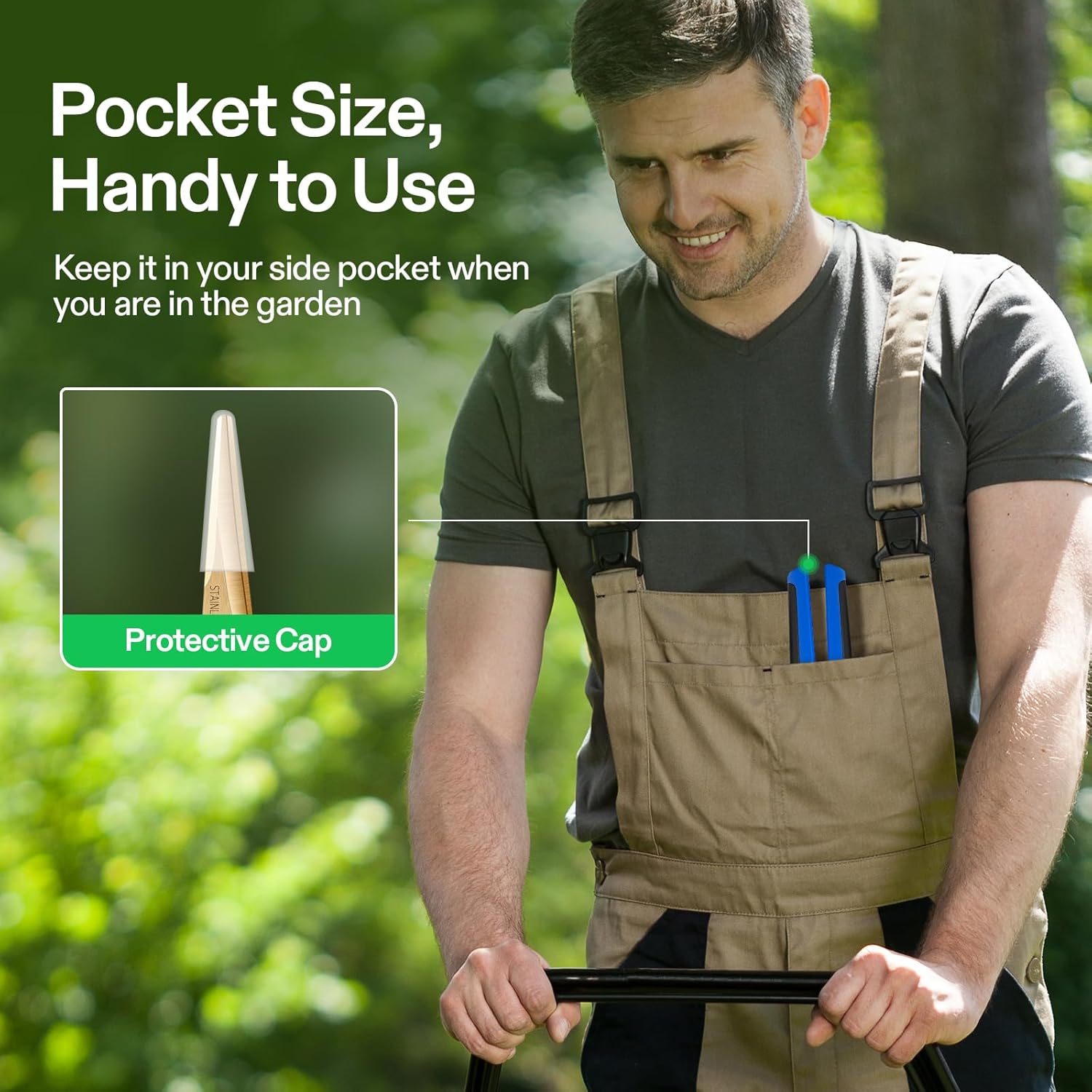 Thumbnail 6 de VIVOSUN Lot de 2 Sécateurs de Jardin 17 cm – Lames droites en acier inoxydable avec revêtement titane, poignée ergonomique et verrouillable