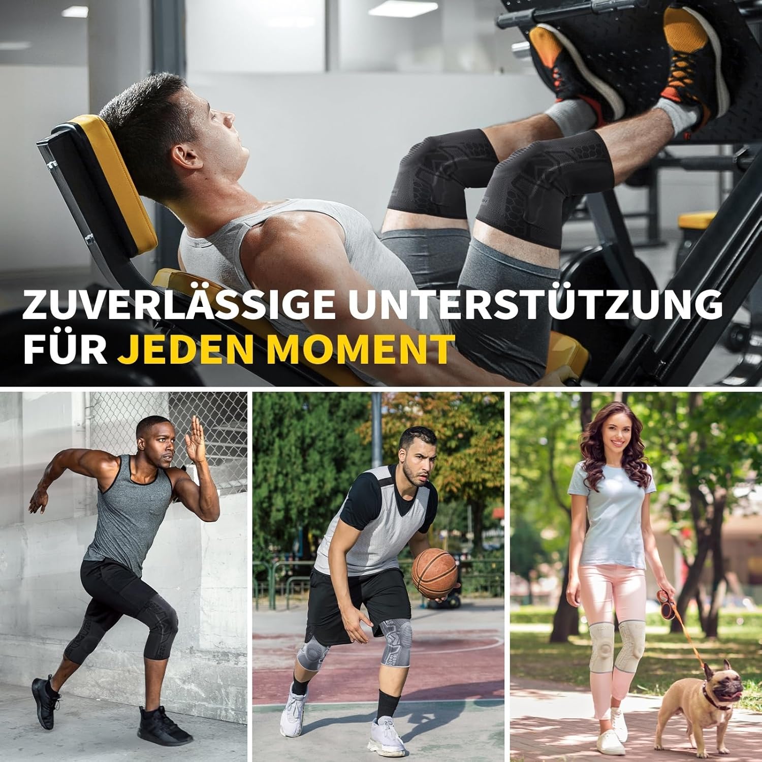 Thumbnail 6 de CAMBIVO Kniebandage Männer & Damen 2 Stück – Komprimierte Kniebandage mit Gel-Pads, 360° Schutz