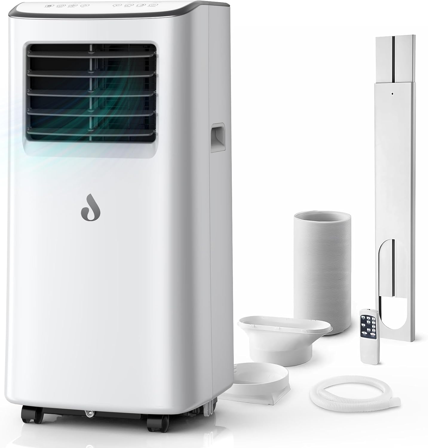 Air Conditioning Unit: Portable 7000 BTU 4-in-1 Cooling, Fan, Dehumidifier and Sleep Mode with Remote