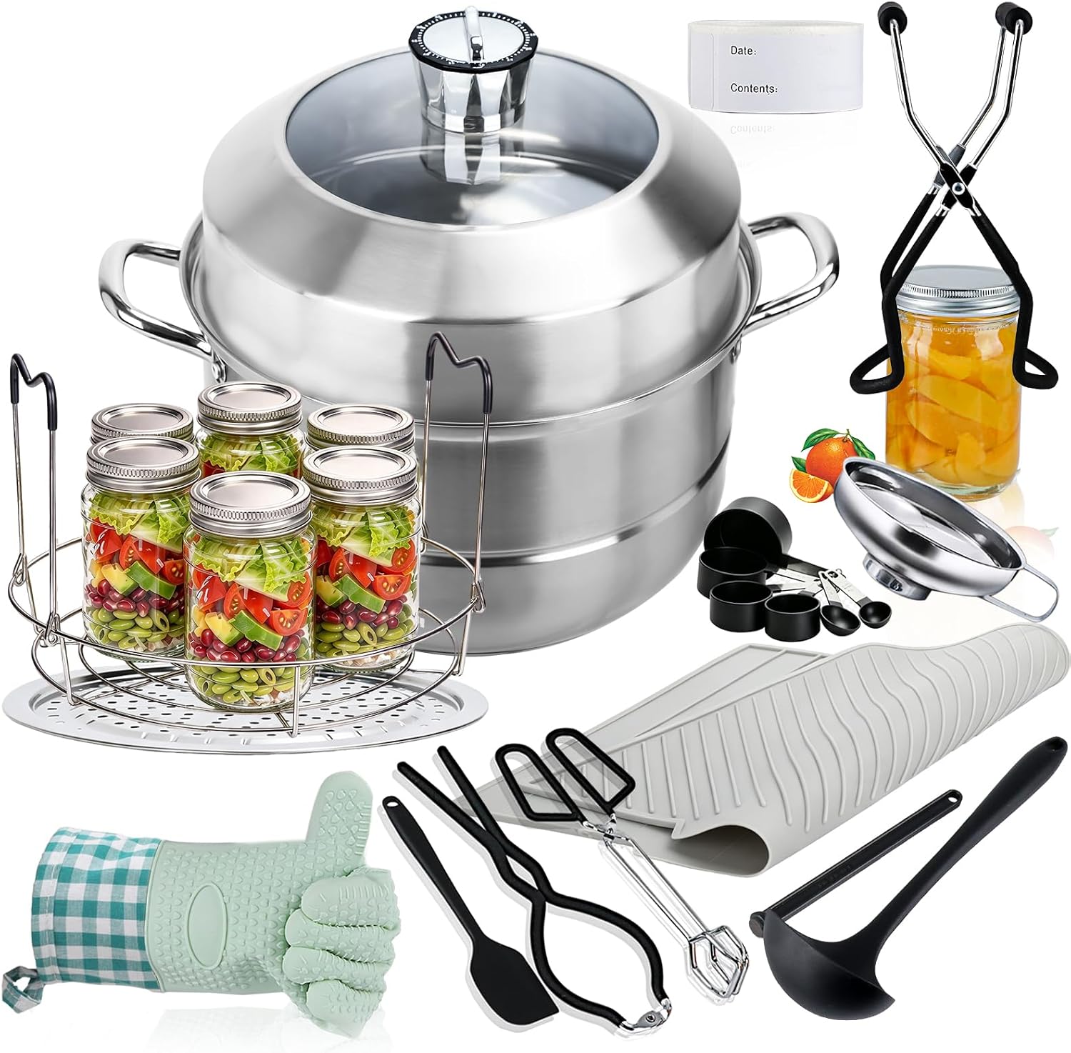 Detalle de Canning Pot-Canning Supplies Starter Kit: Stainless Steel Water Bath Canner with Rack