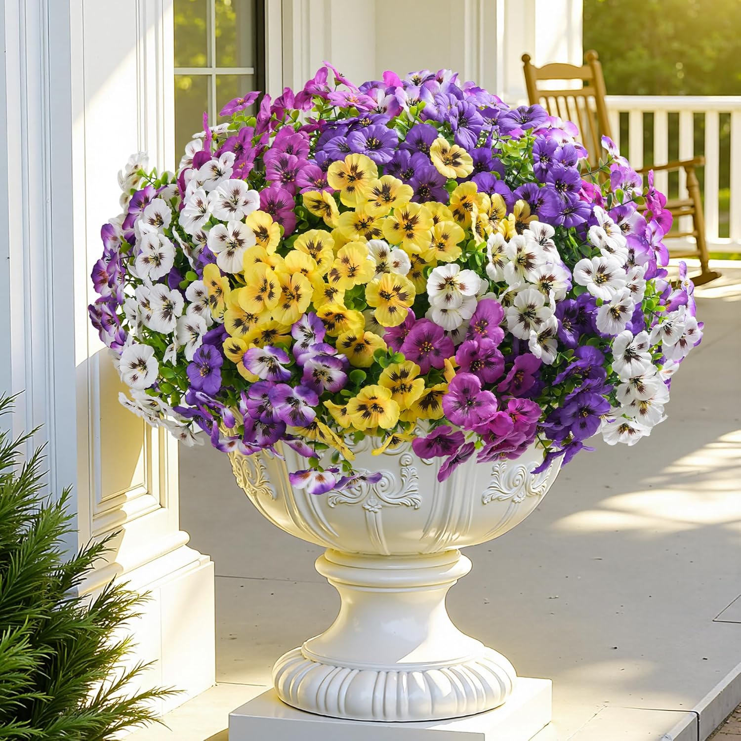 Detalle de Ivydale 20 Artificial Pansy Flowers for Outdoor Decor