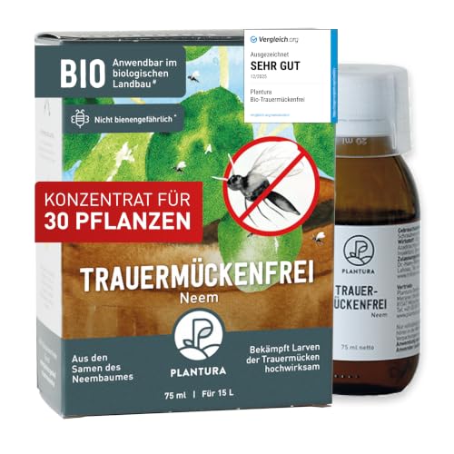 Detalle de Plantura Trauermückenfrei Neem, Gießmittel mit Azadirachtin, 75 ml