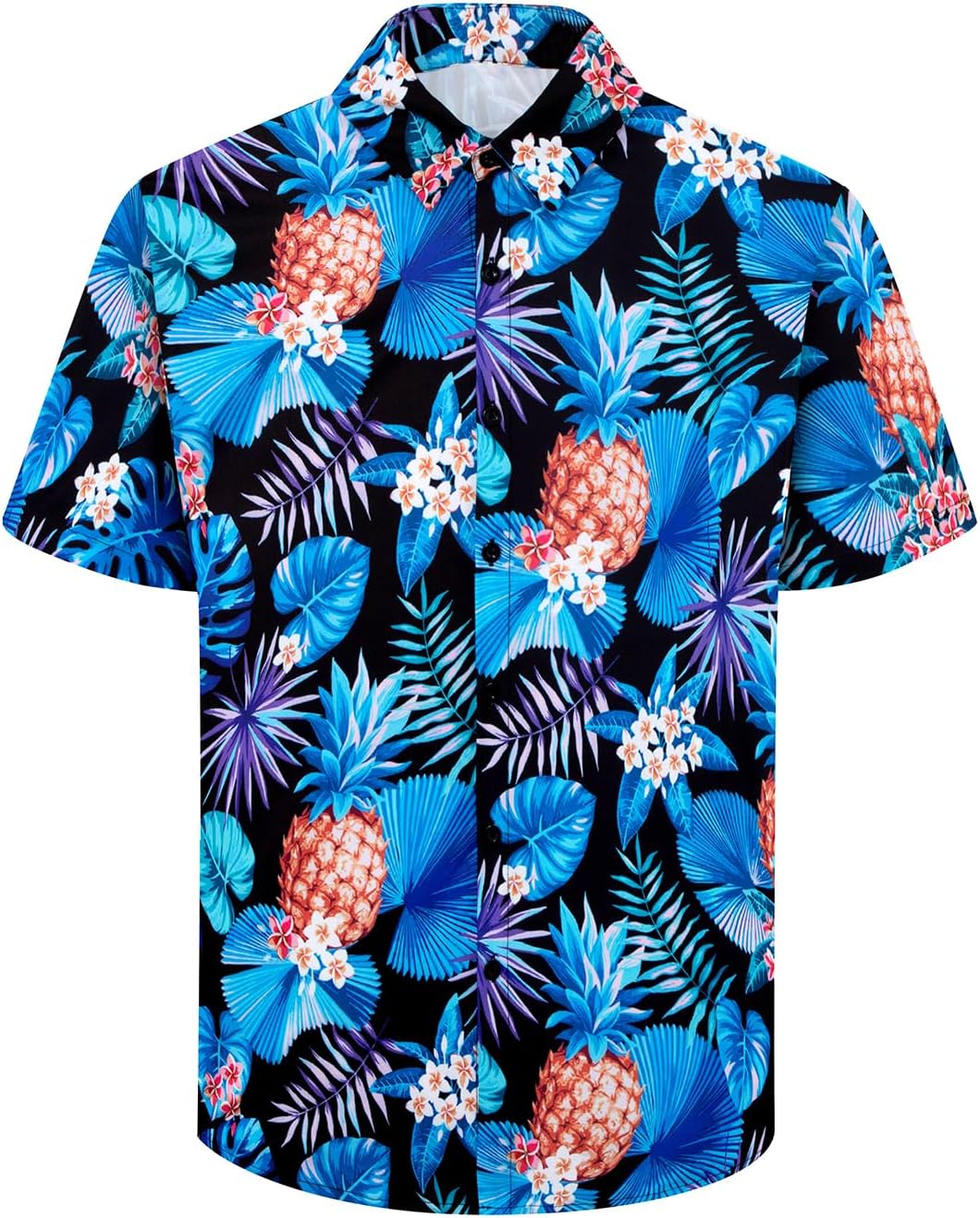 Thumbnail 6 de XiaoMoSha Men's Hawaiian Shirt – Short Sleeve, Wrinkle-Free, Vibrant Floral Tee for Holidays