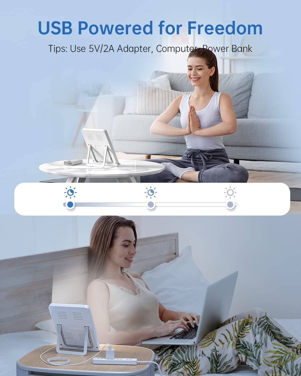 Thumbnail 3 de SUXIO TD-03 Light Therapy Lamp, 4,000–10,000 Lux, USB Powered
