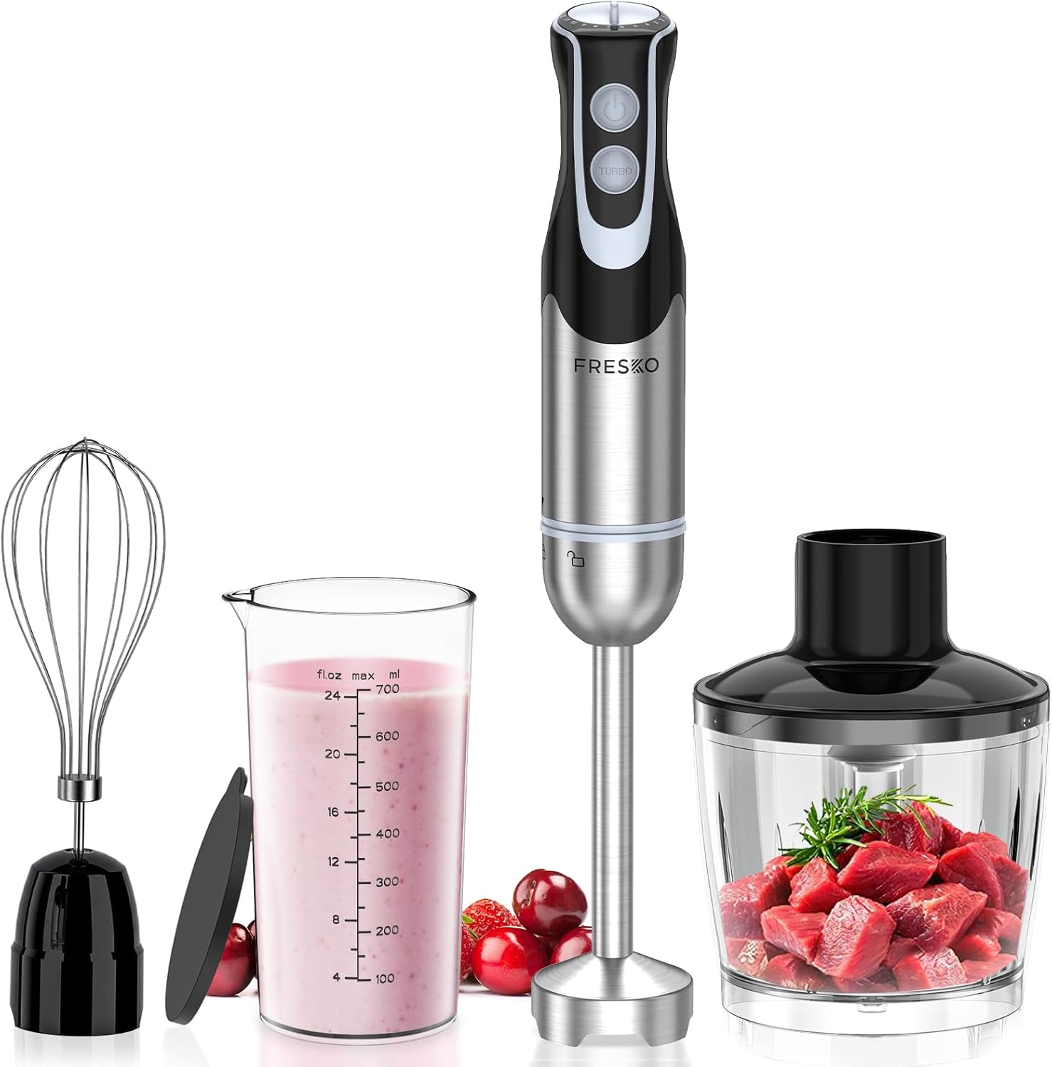 Detalle de FRESKO Stabmixer Edelstahl 1000W 4-in-1