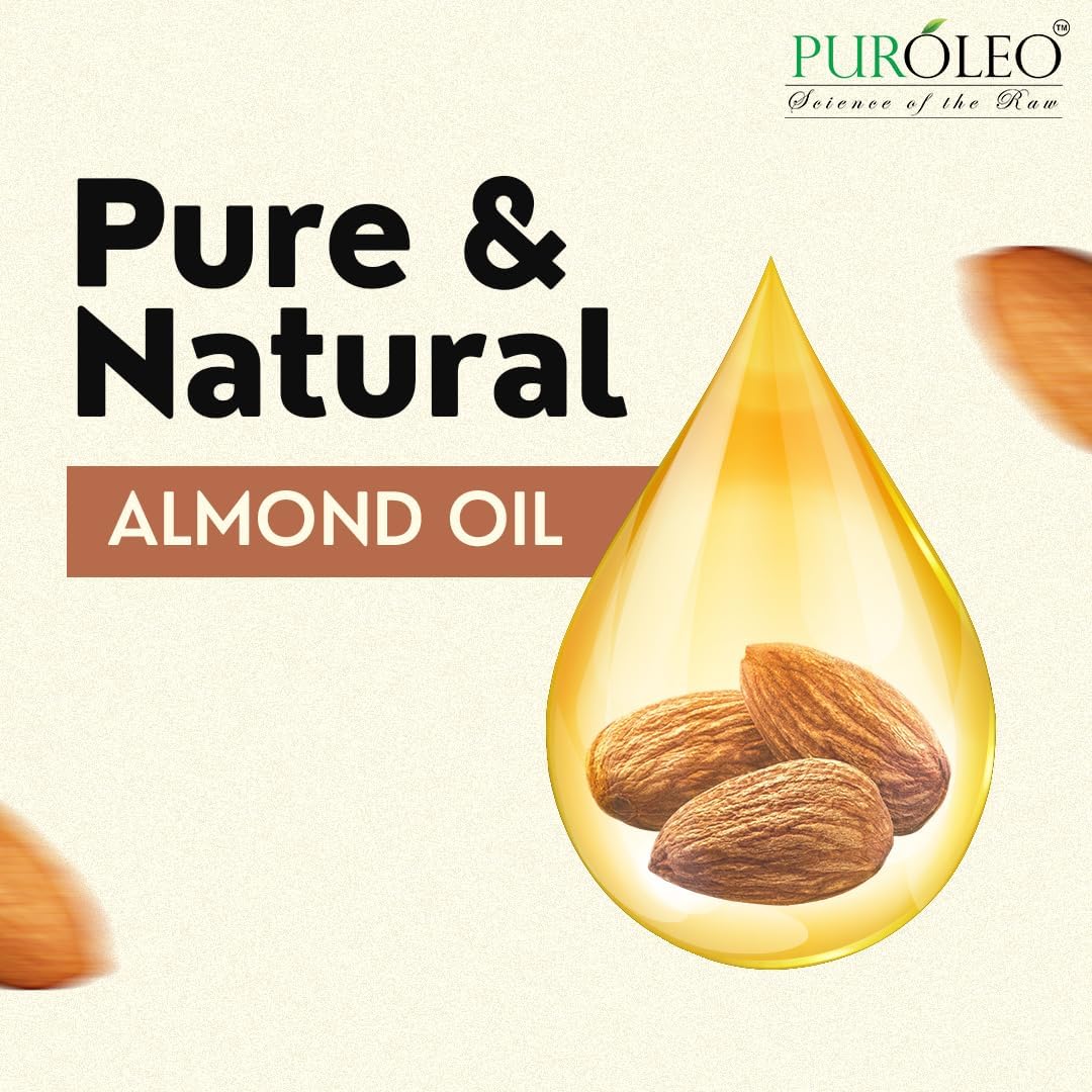 Detalle de PURÓLEO Sweet Almond Oil, 1900 mL for Skin, Hair and Massage