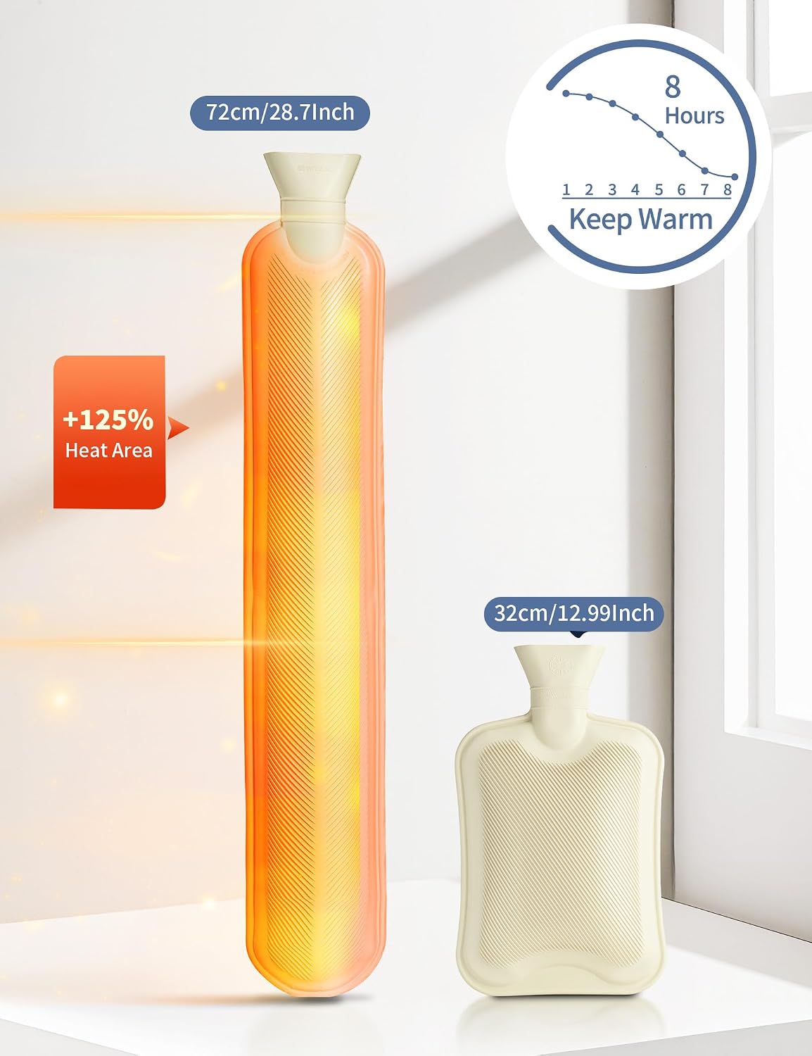 Detalle de Homealexa Wärmflasche 2 Liter weich