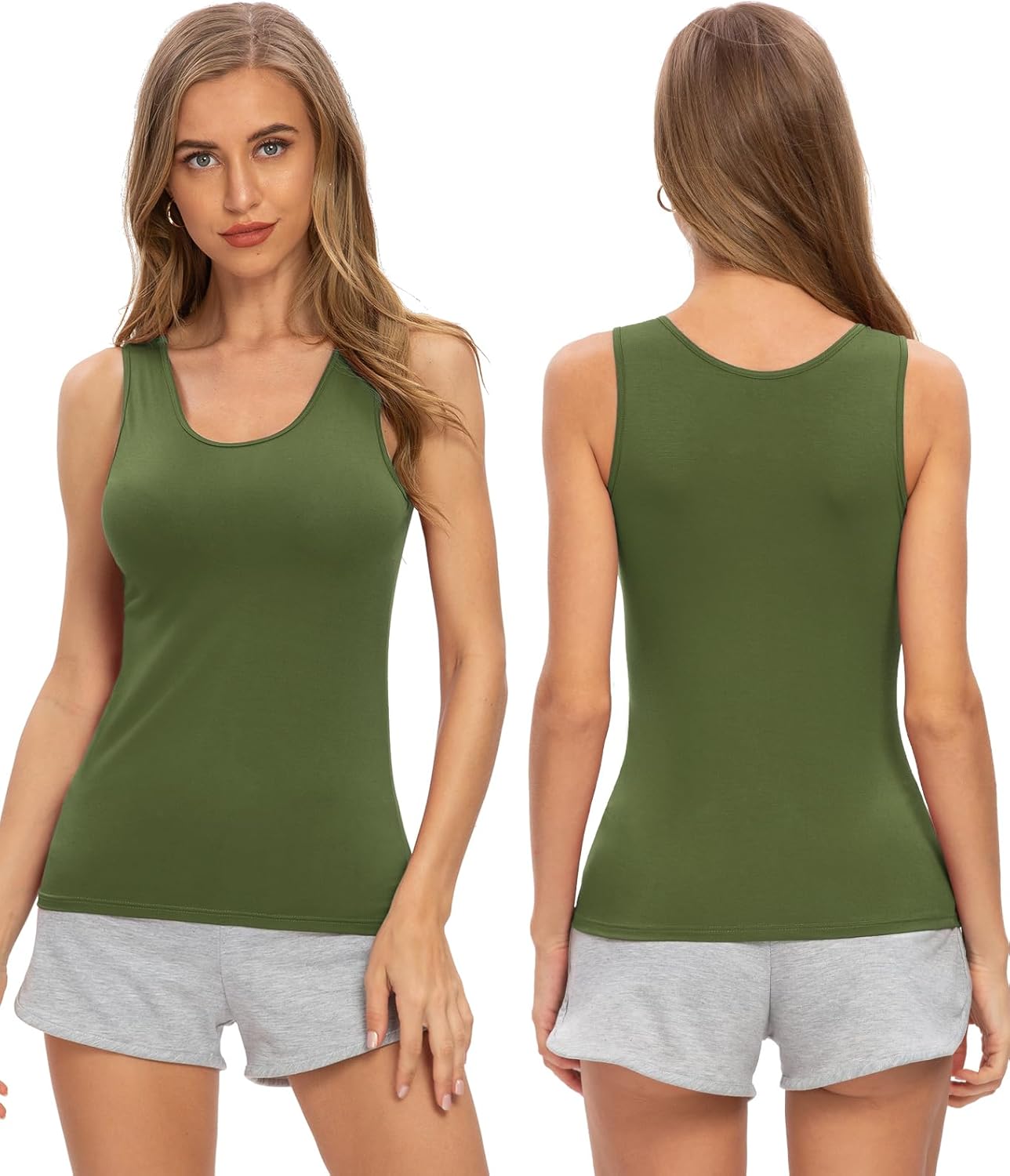 Thumbnail 3 de vislivin Elastische Damen Tanktops 3/4er Pack – vielseitige Unterhemden aus Modal-Spandex