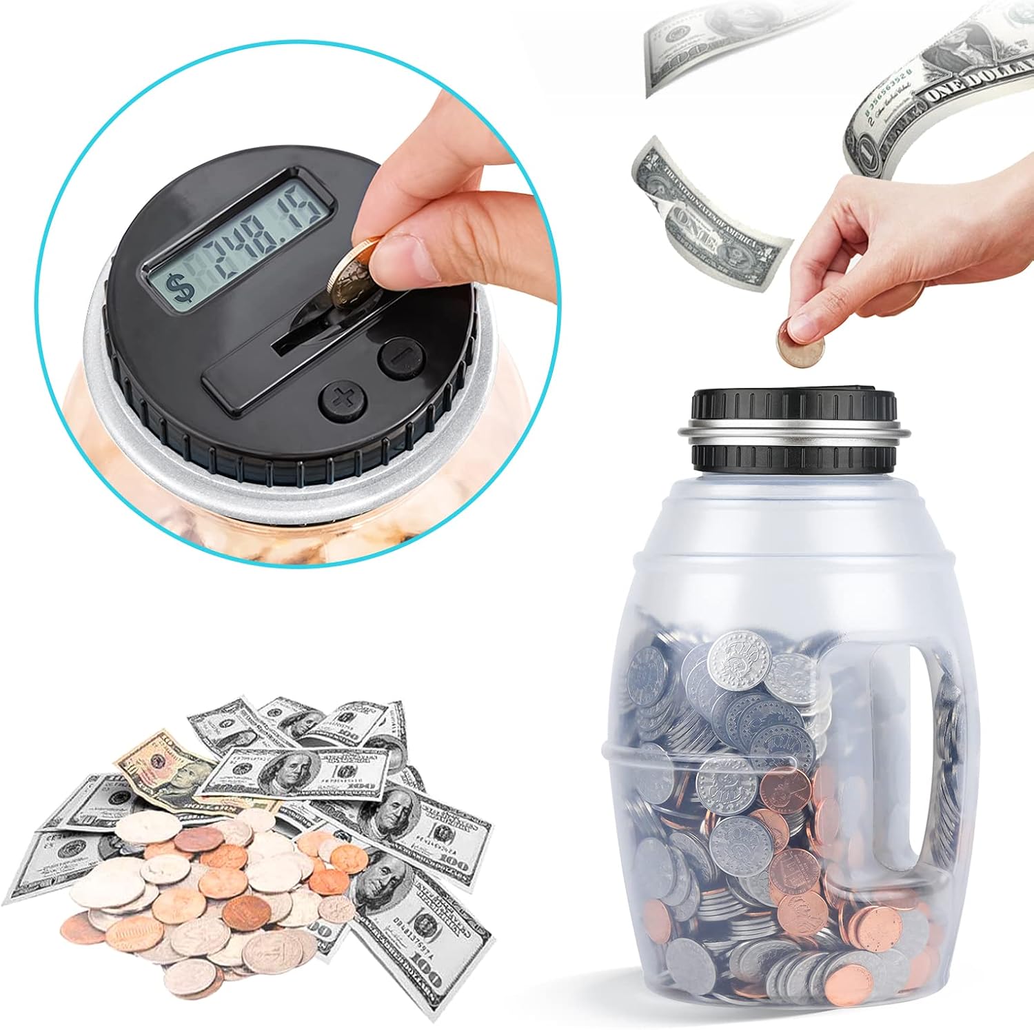 Detalle de Vcertcpl Digital Coin Bank, 2.8L Capacity