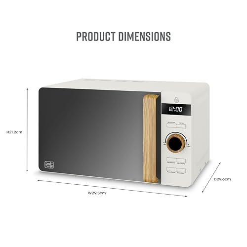 Thumbnail 5 de Swan SM22036LWHTN Nordic LED Digital Microwave 20L, 800W, White