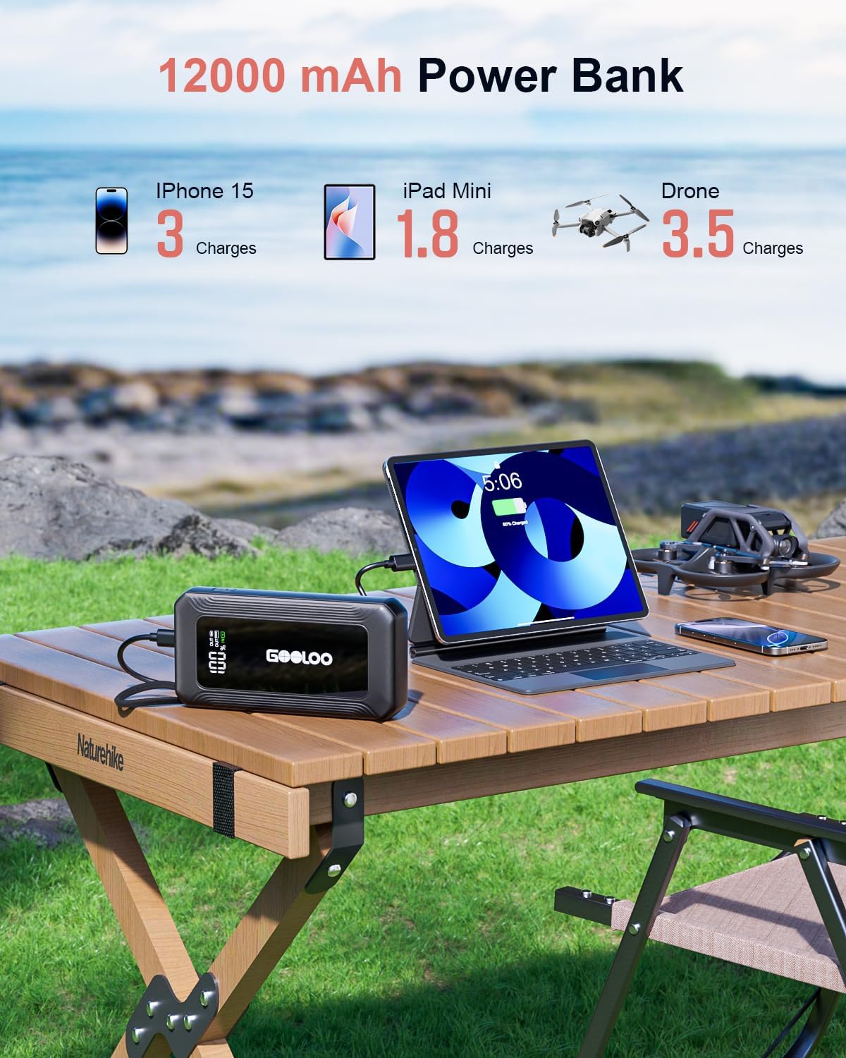 Thumbnail 4 de GOOLOO G7 3000A Jump Starter: Portable Power, 45W Fast Charging & LED Emergency Light