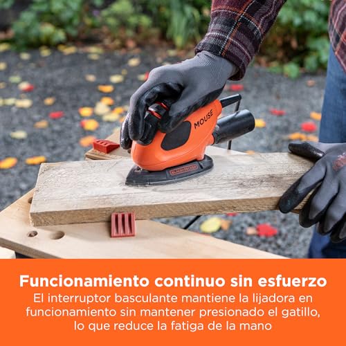 Thumbnail 6 de Black+Decker BEW230BC-QS Lijadora de Detalle Mouse 55 W: kit completo con 15 accesorios y bolsa