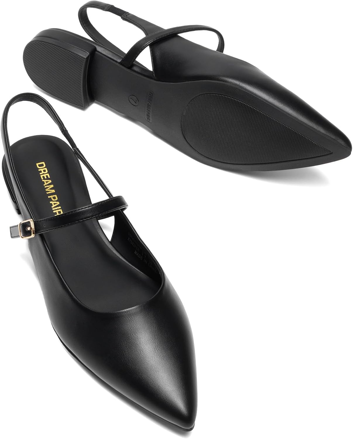 Detalle de DREAM PAIRS Slingback Flats with Buckle Strap