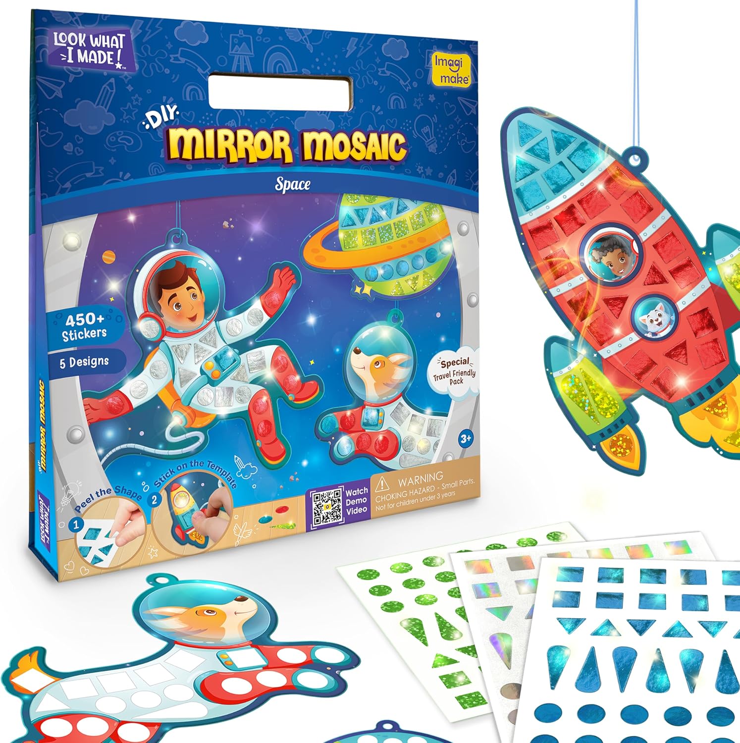 Detalle de Imagimake Space Mosaic Craft Kit with 5 Templates