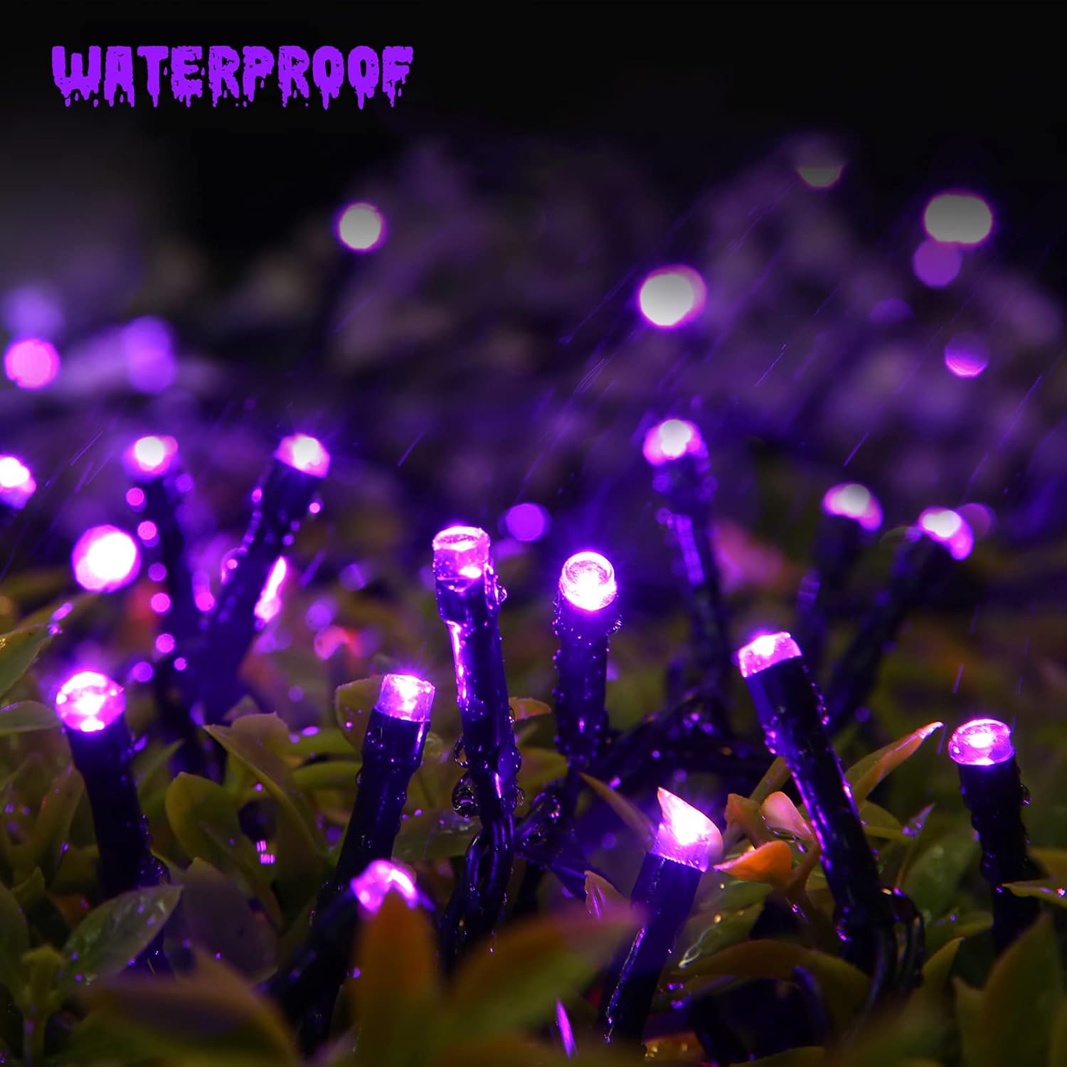 Detalle de Purple Halloween String Lights, 114 ft