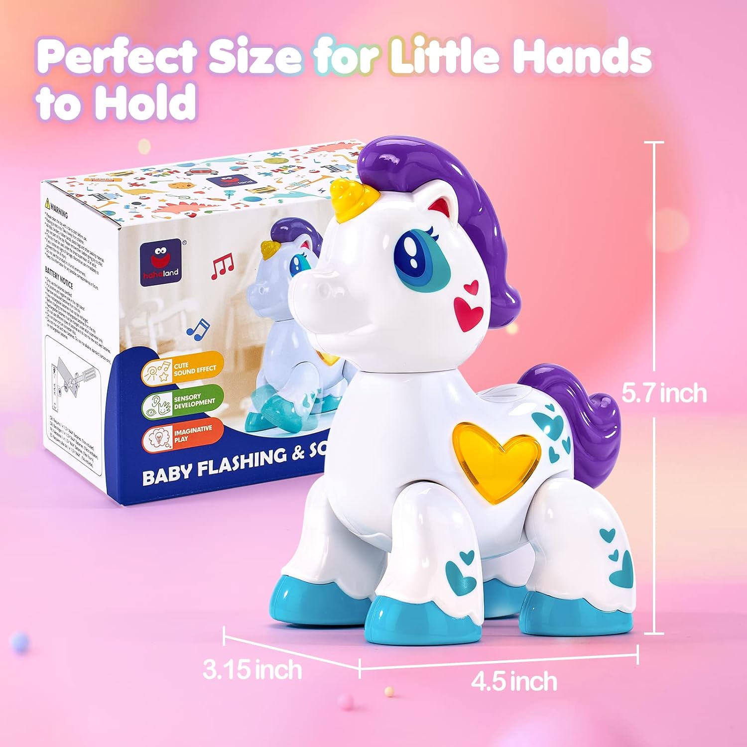 Thumbnail 5 de hahaland Unicorn Toy for 1 Year Old, Musical