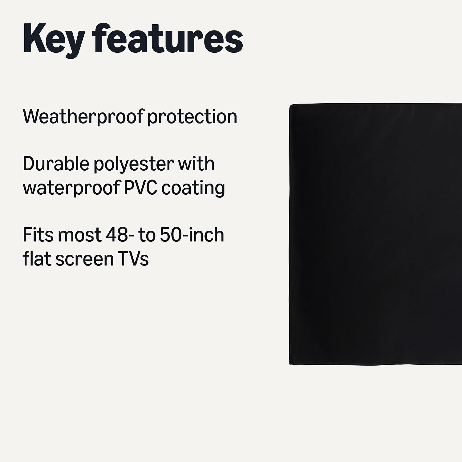 Detalle 2 de Amazon Basics Waterproof Outdoor TV Cover for 48–50 inch Flat-Screen TVs