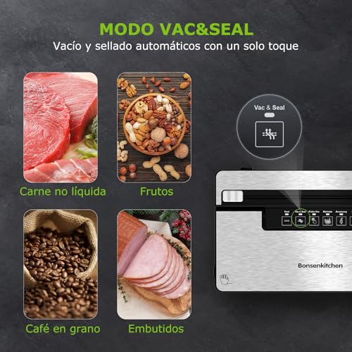 Thumbnail 4 de Bonsenkitchen Envasadora al Vacío con 5 modos y Bolsas 🍽