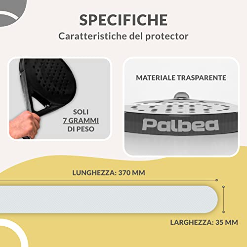 Detalle de Palbea Protezione Racchetta Padel Trasparente – Confezione da 2 Pezzi
