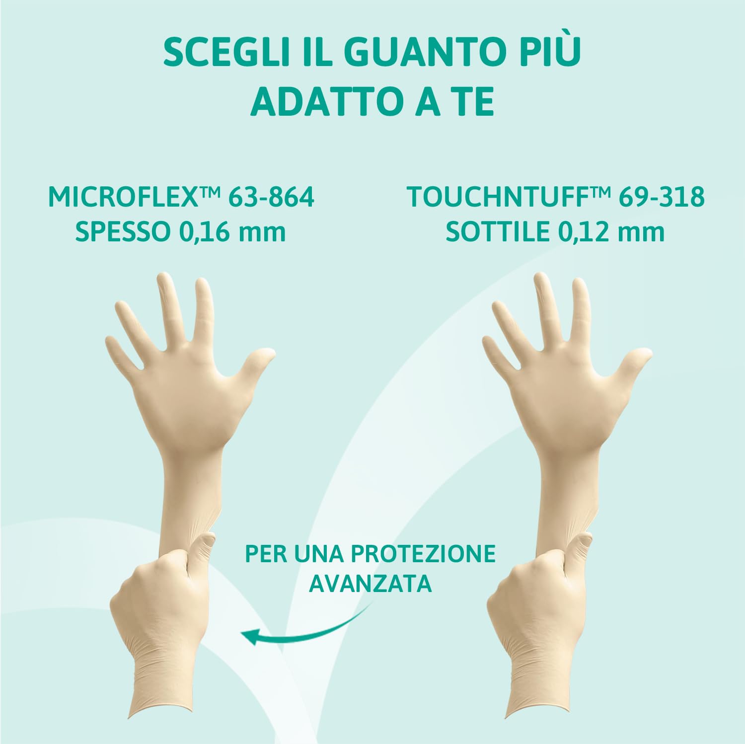 Thumbnail 6 de Ansell TouchNTuff 69-318 guanti monouso in lattice, taglia M (100)