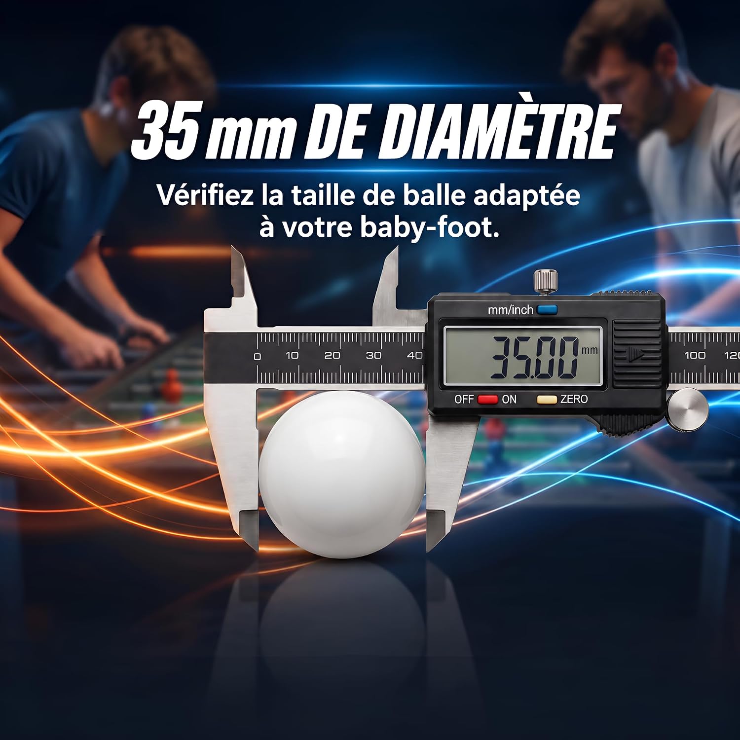 Detalle 1 de GOODS+GADGETS 40990021 tafelvoetbalballen, 12 stuks, 35 mm, zes types