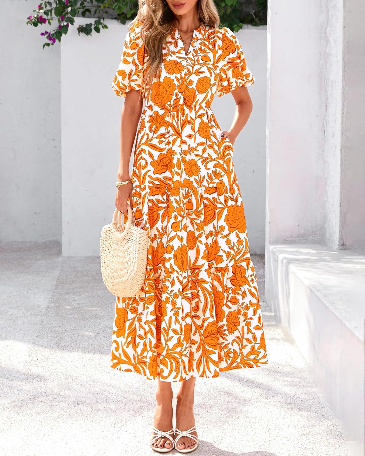 Thumbnail 1 de Dowerme Women's Summer Dress 2026 Maxi Boho Floral With Pockets