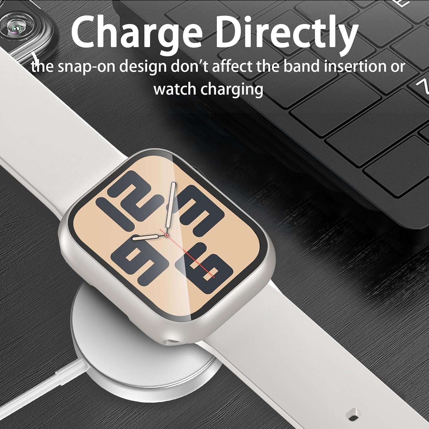 Detalle 2 de HAANILKYI 6 Pack Case for Apple Watch 42mm Series 11/10 with Ultra-Thin Tempered Glass Screen Protector