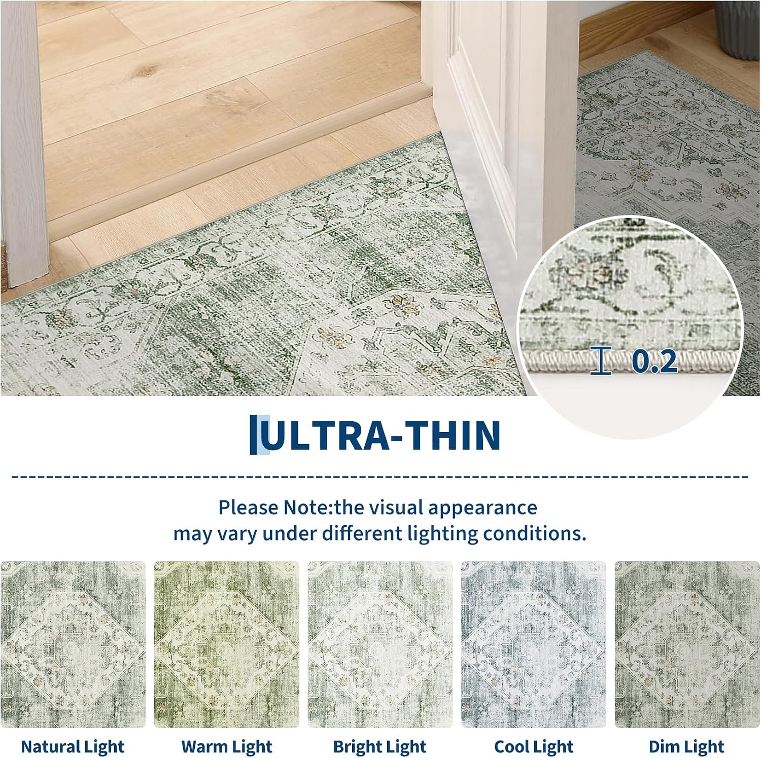 Thumbnail 4 de Garvee Washable Rug 2x3