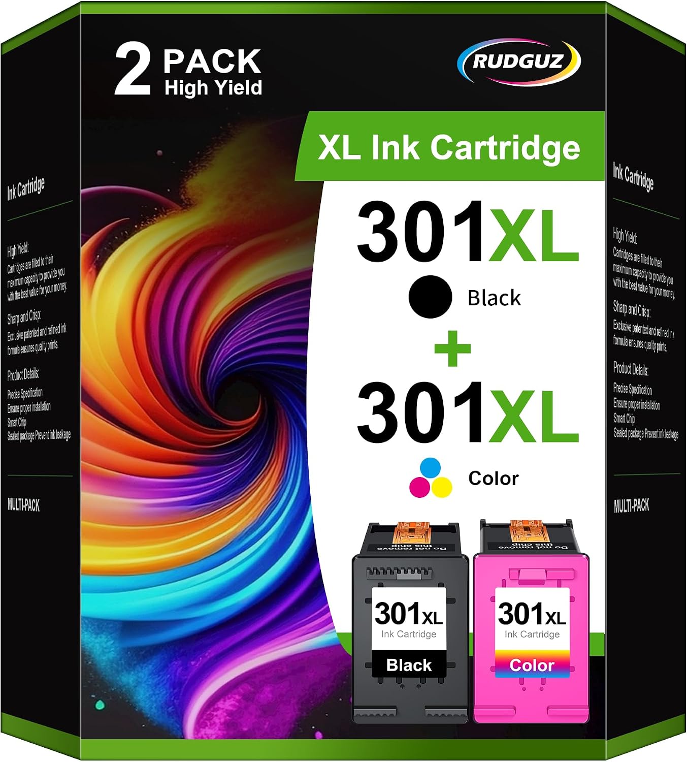 Detalle de RUDGUZ 301 XL Multipack 2er-Pack für HP