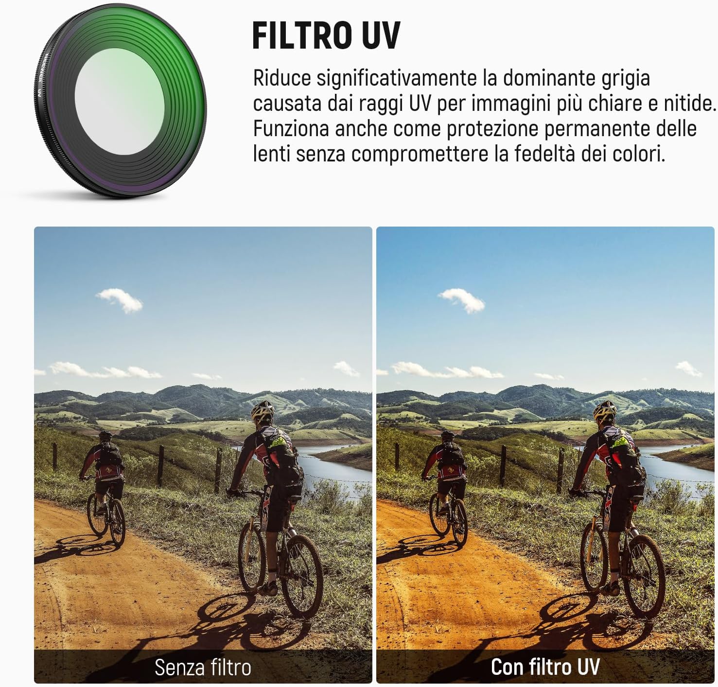 Thumbnail 2 de NEEWER Filtro UV per DJI Osmo Nano: vetro ottico multistrato avvitabile e protezione extra