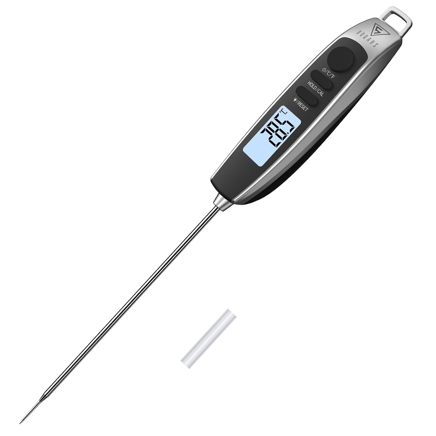 Detalle de DOQAUS DQCP002AS1 – termometr kuchenny z podświetlanym LCD i sondą 12 cm