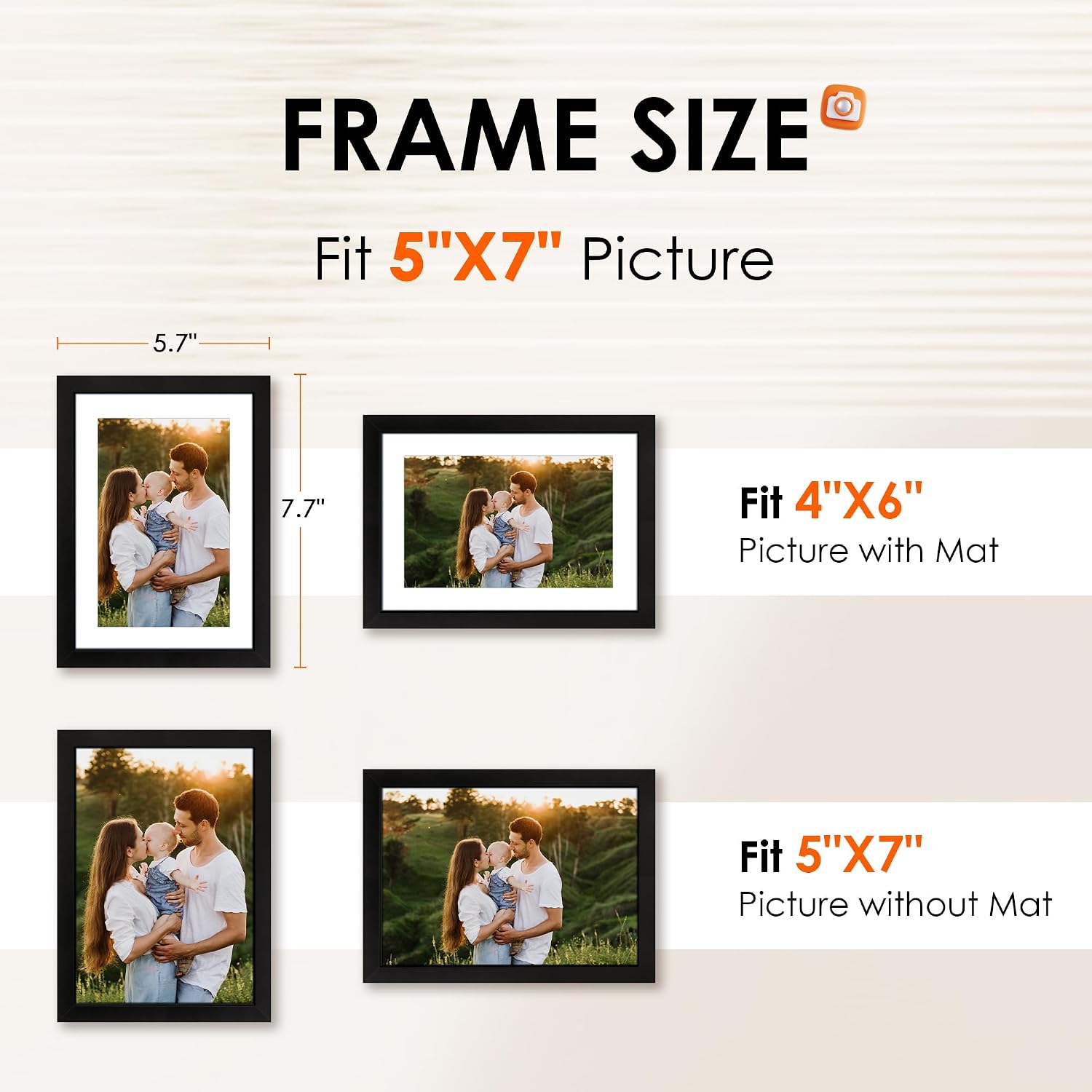 Thumbnail 1 de FIXSMITH 5x7 Picture Frame Set of 10