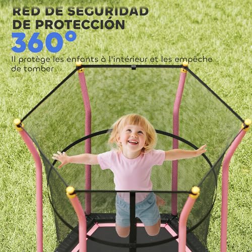 Thumbnail 4 de HOMCOM Cama Elástica Infantil de Jardín con Red y Marco 🏡